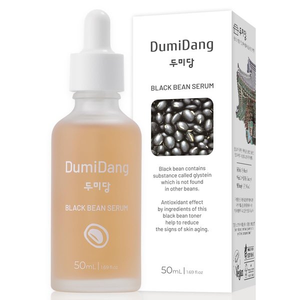 DumiDang Black Bean Serum - Korean Traditional Vegan Skincare Formula, Anti-Aging and Elasticity with Fermented Black Bean Extract, Vegetable Collagen and Carrot Extract, 50mL | 1.69fl.oz.