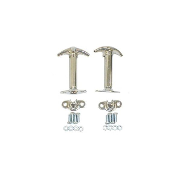 Rugged Ridge | Hood Catch Kit, Chrome | 11302.01 | Fits 1941-1995 Jeep CJ & Wrangler YJ
