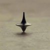 2Pcs Silver Accurate Spinning Top,Forever Spin,Portable Precision Metal Spinner Top Premium Exquisite Perfect Balance Desktop Gyro Toys Vintage Totem Zinc Alloy Toy Desk Little Fidget Toy and Games
