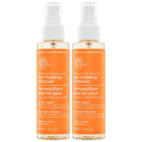 EARTH SCIENCE - Chamomile & Green Tea Natural Eye Makeup Remover (2pk, 4 fl. oz.)