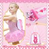 Yeaqee 98 Pcs Ballerina Party Favors Include Ballet Drawstring Backpacks Silicone Bracelets Keychains Blowouts Small Spiral Notebook Retractable Ballpoint Pens Button Ballerina Tattoos for Dance Party