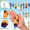 Bucherry 36 Pcs Beach Favors Keychain Gifts Set Wooden Bulk Surfboard Slippers Sea Turtle Coconut Tree Bible Keychains for Beach Hawaiian Florida Bahamas Souvenirs Luau Party Favors(Surfboard Style)