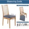 Smiry Seat Covers for Dining Room Chairs Set of 2, Stretch Jacquard Dining Chair Covers Removable Washable Slipcovers Protector, Grey