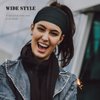 YONUF Wide Headbands for Women Stretchy Headband Workout Head Bands for Women's Hair Band Non Slip Black White Gray Head Wrap 6 Pack