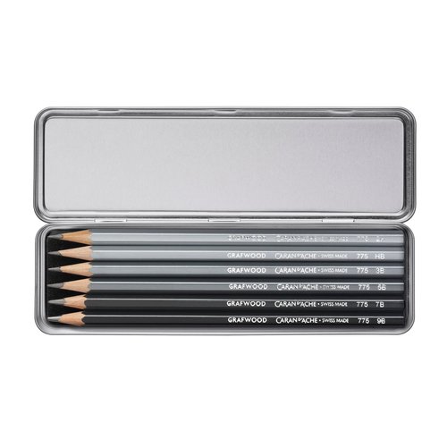 CREATIVE ART MATERIALS Grafwood 6 Piece Metal Box Set (775.306)