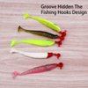 Funzhan 50Pcs Plastic Soft Bait Shad Fishing Lures Proven Colors Natural Oils Paddle Tail Swimbaits for Bass Freshwater Saltwater Crappie Trout Catfishing