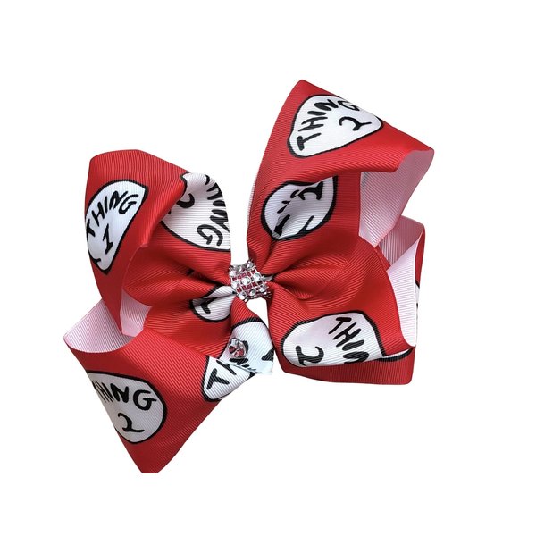 Thing 1 and Thing 2 Inspired Hair Bow by Inspired Bows