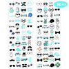 8 Sheets (96PCS) Two Cool Tattoos Temporary Birthday Party Decorations Supplies Favors For Kids Boys Girls Gifts Classroom School Prizes Rewards