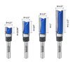 KOWOOD Plus Round-Over Edging/45° Chamfer/Core Box/90° V Groove Router Bit Set in C3 Carbide Tipped for Woodwork (Round-Over Edging)