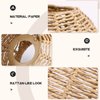 DOITOOL Retro Rattan Woven Pendant Light Cover, Boho Handwoven Rattan Natural Light Fixture, Bulb Guard Lamp Cage for Pendant Light, Lamp Holder, Ceiling Fan Light Bulb (Random Khaki Dark/Light)