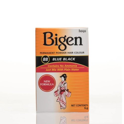 Bigen Permanent Powder Hair Color 88 Blue Black 1 ea (Pack of 3)