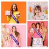 Birthday Sash Birthday Crown for Women, Birthday Girl Sash, Birthday Girl Crown, Purple Birthday Sash and Crown Rhinestone Headband Set, Happy Birthday Girl Princess Tiara Sash Accessories Gifts