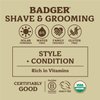 Badger - Hair Pomade, Certified Organic, Medium Hold Hair Pomade with Great Shine, Essential Oils, Mens Hair Pomade, 2oz