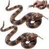 Hsxfl Realistic Fake Snakes Toy Soft Rubber Snake Realistic Keep Birds and Squirrels Away, Rattlesnake Toys for Garden Gift April Fools' Day Party Favors or Halloween Decoration Props (2 Pieces)