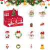 BADHACK 6 Pack - 2024 Christmas Ornaments Micro Building Blocks Sets - Xmas House Santa Claus Snowman Wreath Sleigh Bells Mini Building Toys - Christmas Ornaments for Kids Adults - 1494 PCS