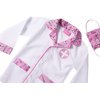 StoryBook Wishes Kids Doctor Coat & Face Mask for Kids Doctor Costume | Doctor Dress Up for Kids | Pink and White - Size 4-6