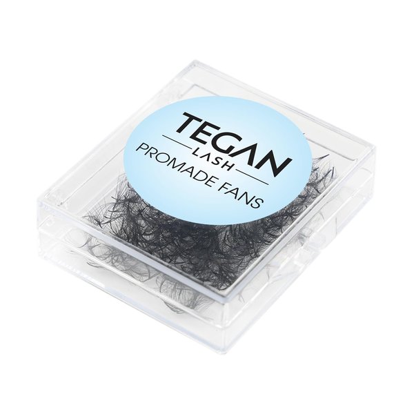 TEGAN LASH 500 Promade Fans Volume Eyelash Extensions, Handmade Loose False Eyelashes, From 3D - 16D, 0.03/0.05/0.07 Thickness, C/CC/D Curl, 9-15mm Length, Pestanas Pelo A Pelo (6D-0.07-C-11)