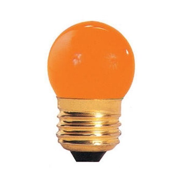 25 Pack 7.5 Watt S11 Medium Base 130 Volt 2500 Hour Ceramic Orange Sign or Indicator Lightbulb