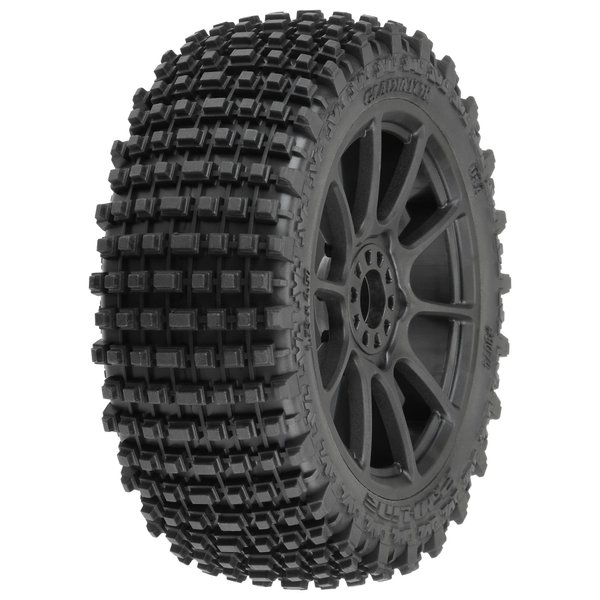 Pro-line Racing 1/8 Gladiator M2 Fr/Rr BgyTire MTD Blk Mach 10 2 PRO907421 RC Tire