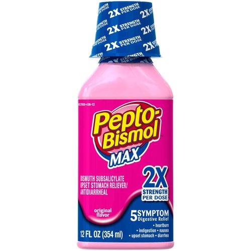 Pepto Bismolmaxliq 12 Size 12z Pepto-Bismol Max Strength Upset Stomach Relief