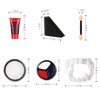 6PCS Halloween Makeup Set Includes Fake Blood, Black White Red Face Body Paint, Vampire Teeth Fang and Stipple Sponge for Costumes, Cosplay, Dress-Up