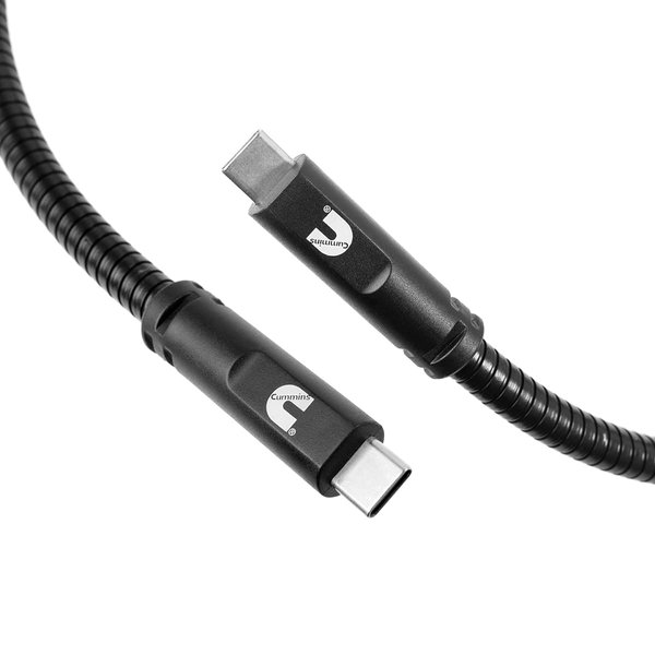 Cummins CMN4703 4 Foot USB-C to C Cable for Charging Android Devices Rugged Steel Charging Cord