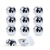 longway 0.24Oz (7ml) Empty Lip Balm Sphere Containers | Screw Cap Lipstick Tubes/Chapstick Tubes/Chapstick Holder for Lip Gloss & BPA FREE (Pack of 10 (Silver)