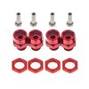 GTHELE 12mm to 17mm Wheel Hex Hub Adapter Extension Conversion for 1/10 RC Car and Upgrade 1/8 Tires Red