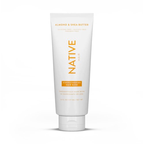 Native Hair Deep Conditioner Strengthening Hair Mask with Almond & Shea Butter, Clean, Sulfate, Paraben and Silicone Free - 6 fl oz