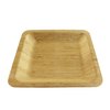 BambooMN 10" Premium Bamboo Leaf Square Dinner Plate, All Natural Disposable Compostable for Catering and Home Use, 30 Pieces