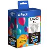 LC203XL Ink Cartridges Compatible for Brother LC203 LC201 High Yield to Use with MFC-J880DW MFC-J480DW MFC-J460DW MFC-J4420DW MFC-J485DW MFC-J885DW (Black, Cyan, Magenta, Yellow, 4 Pack)