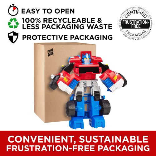 Transformers Playskool Heroes Rescue Bots Optimus Prime, Converting Toy Robot Action Figure, Ages 3 and Up