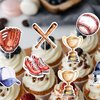 40 PCS Baseball Cupcake Toppers Double Sided Sports Game Baseball Players Cupcake Picks for Sports Baseball Theme Baby Shower Kids Boys Girls Birthday Party Cake Decorations Supplies