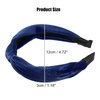 VOCOSTE Velvet Knotted Headbands, Hairband for Women, Navy Blue, 1.2 Inch Wide