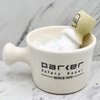 Parker Safety Razor Deluxe Stoneware Apothecary Shaving Mug – for use with up to 3” Shave Soaps and Lathering Shave Creams – Handmade in The USA (Ivory)