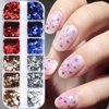 12 Grids Star Nail Art Glitter 3D Holographic Nail Glitter Sequins Independence Day Nail Supplies Metallic Nail Sequins Red Blue Mixed Star Nail Glitter for Women Nail Charms Manicure Decorations