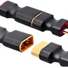 Youme 4Pcs Deans T to XT60 Male Female Connector No Wires Adapter Plug Compatible with RC Car Truck Boat NiMH Lipo Battery Balance Charger ESC