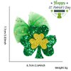 6 Pcs St. Patrick's Day Glitter Shamrock Hair Pins,St. patricks Day Hair Hairpins Festival Gift Green Lucky Clove Hair Barrettes for Adult and Children Irish Holiday Party Hair Accessories