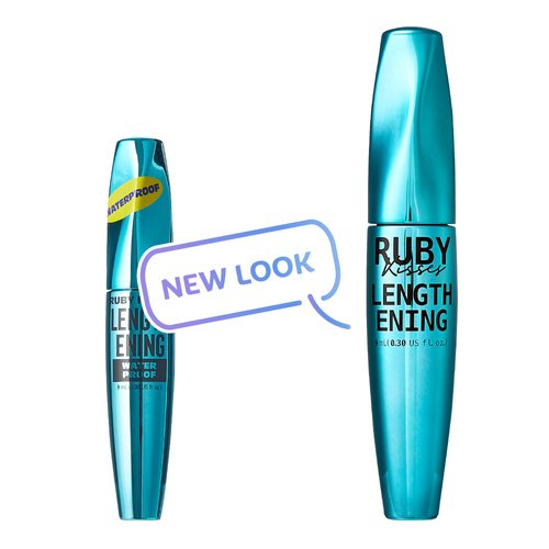 Ruby Kisses Mascara Waterproof Lengthening Mascara, Feathery Soft Full Lashes, Intense Length Smudge-Free Clump-Free (Lengthening Waterproof)