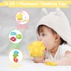 Baby Teething Toys Infant Sensory Chew Toys, Huts Rattle Toy 9 Pcs Spinning Stacking Teether Toys, Infant Teething Toys 0 3 6 9 12 Months Gifts for Babies Birthday Present and Boys&Girls Holiday Gifts