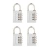 Master Lock Set Your Own Combination Padlock, 4 Pack, Silver 643EC4