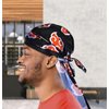 Red Clouds Silky Durag - 360 Wave Du Rag with long tails and quadruple stitching - Smooth Silk Fabric for Comfort and Compression