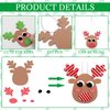 Poen 24 Pcs Christmas Foam Reindeer Craft Kit for Kids DIY Christmas Elk Decorations for Christmas Tree Decorations Classroom Activities Holiday Party Supplies, 6 Different Designs