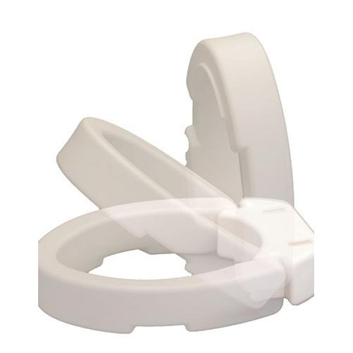 New - Flip-Up Toilet Riser - Hinged Toilet Seat Lift Riser, Easy to Install (Fits Enlogated Toilets)