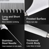 Jurrissa Rat Tail Combs for Parting,Protable Retractable Rat Tail Comb-Parting Combs for Hair Stylist-Fine Tooth Teasing Comb Stainless Steel Pin Tail Anti Static Heat Resistant (White)