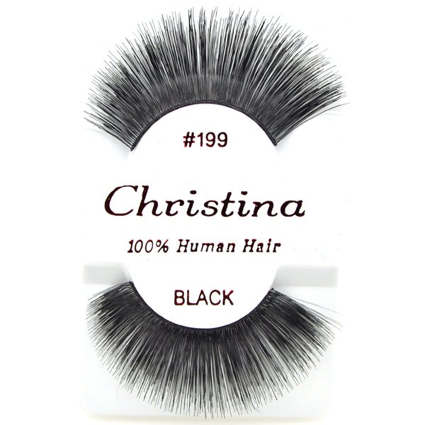 12X #199 Christina 100% Human Hair Fake Eyelashes