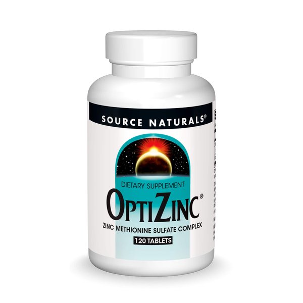 Source Naturals OptiZinc Zinc Methionine Sulfate Complex & Dietary Supplement - 120 Tablets
