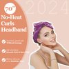 Heatless Curls Headband, Hair Rollers for Heatless Curls, 70" Velvet Heatless Curlers for Women Girls Overnight Curls, No Heat Hair Curlers to Sleep In - Purple