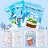 ANGOLIO Winter Game Activity Coloring Book for Kids Christmas Holiday Coloring Books, Fun Winter Party with Snowman Bear Animal Pattern Drawing Supplies for Winter School Classroom Rewards Goodie Bag