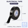 Electrical Tape Black Vinyl PVC-3 Pack 0.75 in 65 FT Waterproof Electric Tape Flame Retardant Electric Insulation Tape for Home Outdoor Electric Insulating Wire Wrapping Electrical Protection
